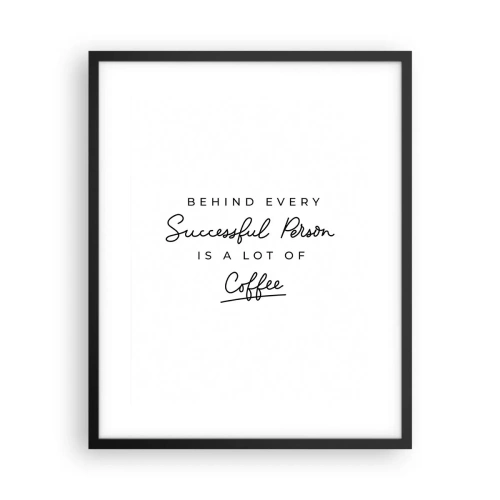 Poster in een zwarte lijst - Het geheim van succes - 40x50 cm
