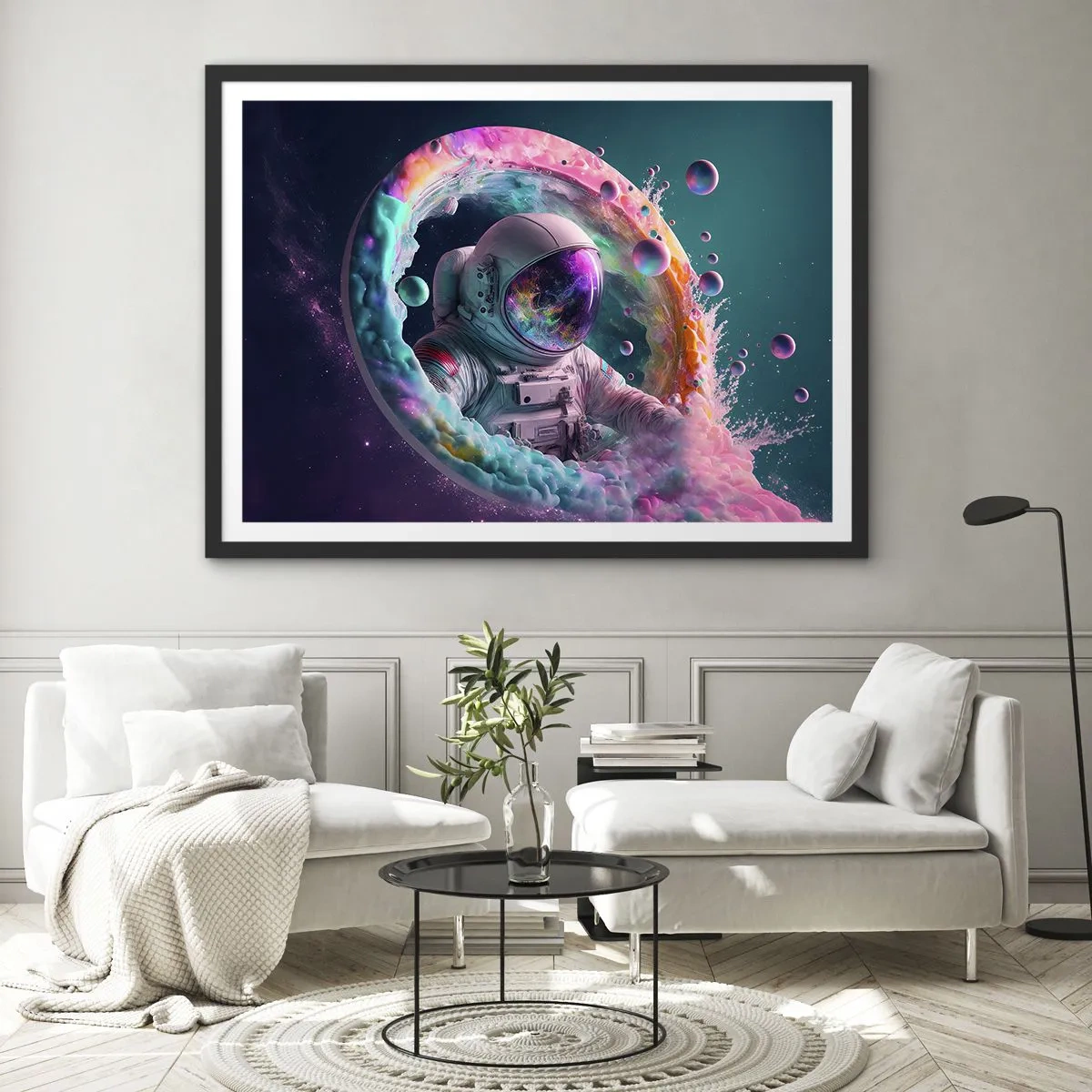 Poster in een zwarte lijst - Sterrenpoort - 70x50 cm
