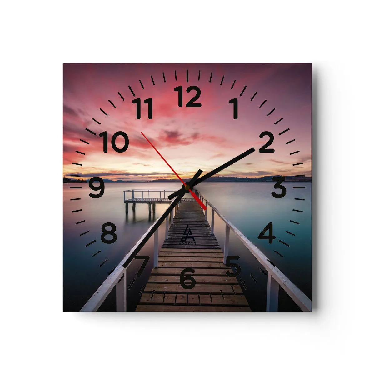 Wandklok - Klok - De zachte vlam van de avond - 40x40 cm