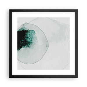 Poster in een zwarte lijst - In een druppel water - 40x40 cm