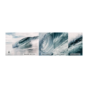 Fotobehang Staaltje Standard Eco - Waterpiek - Zee Golf, Zee, Oceaan - 100x30 cm