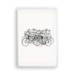 Poster in een witte lijst - Samen als team - 61x91 cm