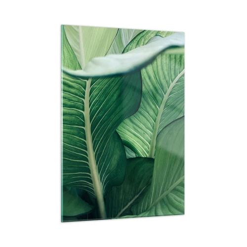 Schilderen op glas - Intens groen leven - 50x70 cm