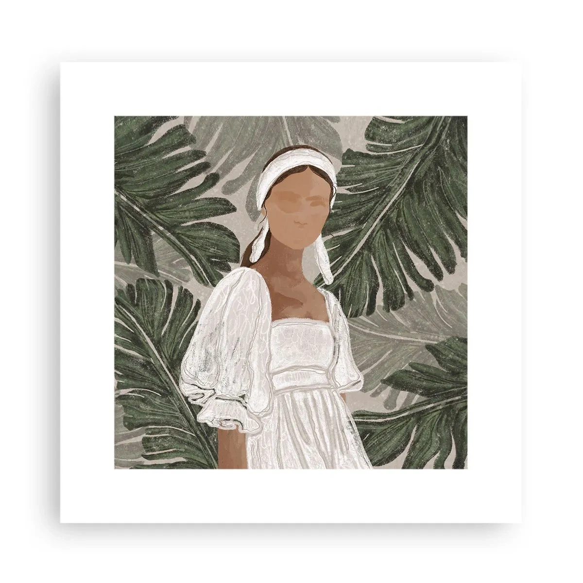 Poster - Exotisch portret - 30x30 cm