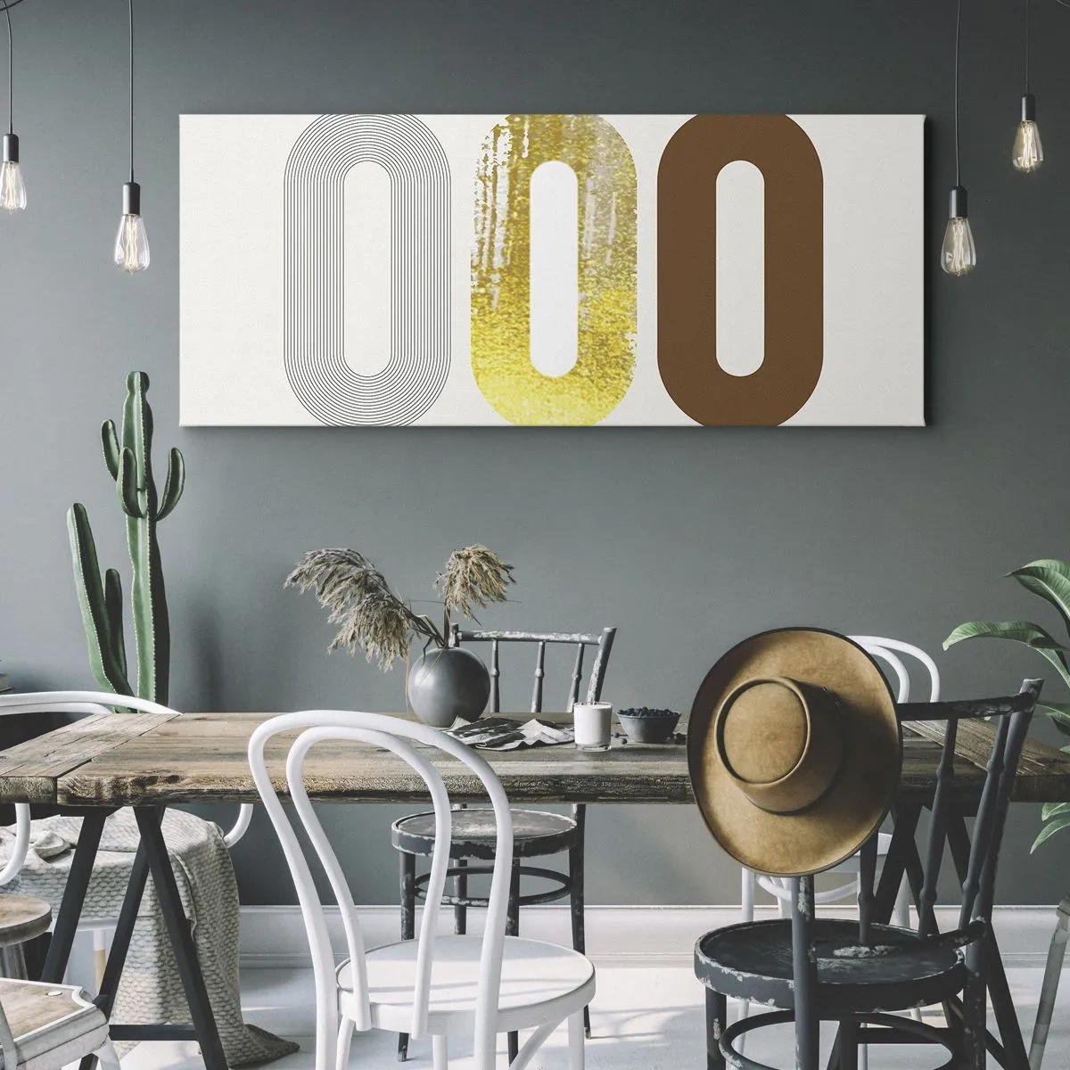 Schilderen op canvas - Oooo! - 100x40 cm