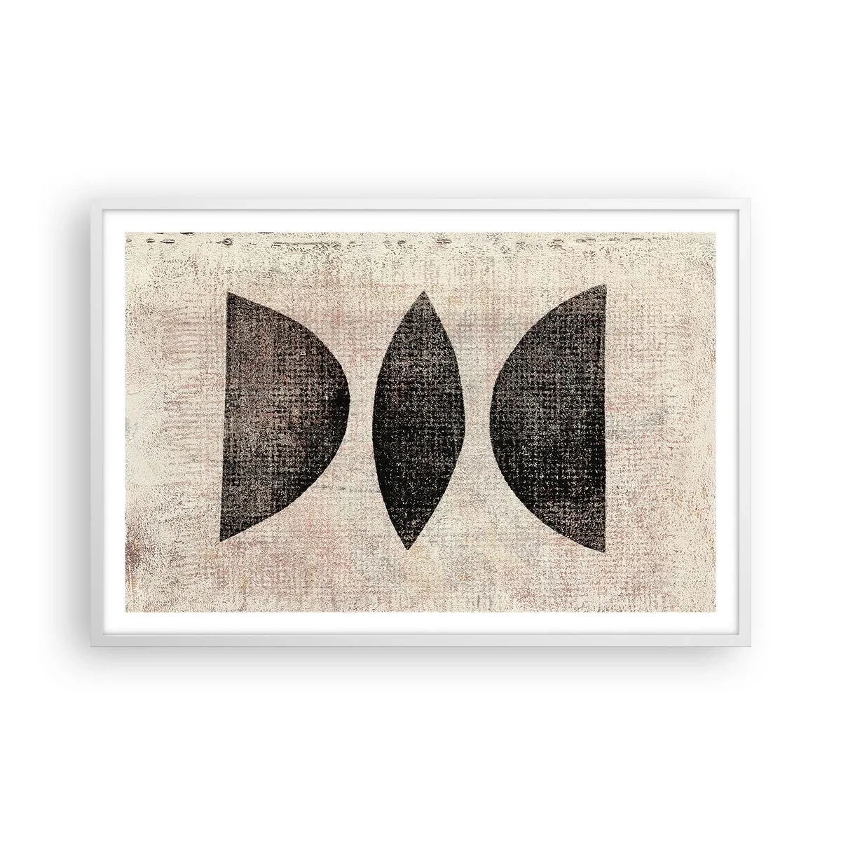 Poster in een witte lijst - etnische abstractie - 91x61 cm