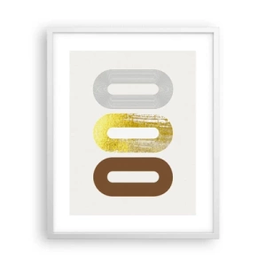 Poster in een witte lijst - Oooo! - 40x50 cm