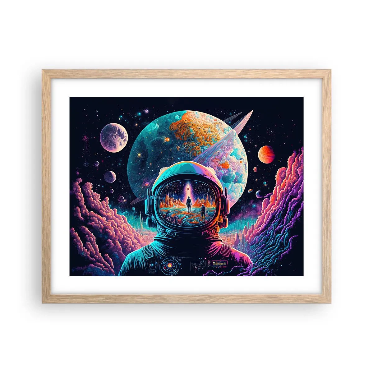 Een poster in een licht eiken lijst - Filosofen hebben er niet van gedroomd - 50x40 cm