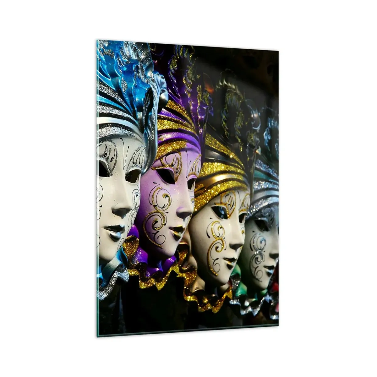 Schilderen op glas - Mysterie in goud en zilver - 80x120 cm