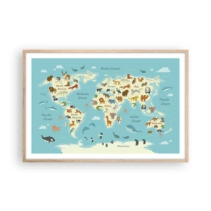 Een poster in een licht eiken lijst - Goede buren - 91x61 cm