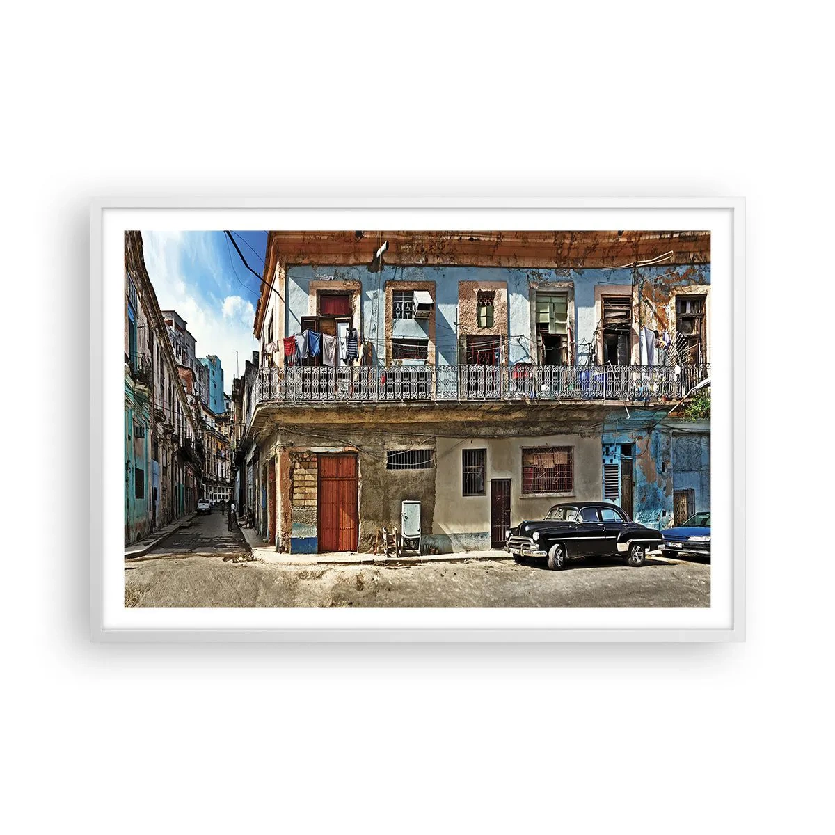 Poster in een witte lijst - Havana-vibes - 91x61 cm