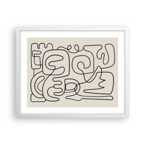 Poster in een witte lijst - Volg het pad - 50x40 cm