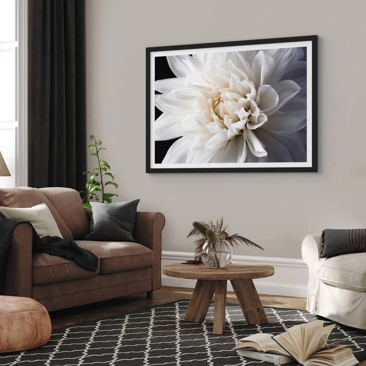 Poster in een zwarte lijst - Ochtend van de bruid - 100x70 cm