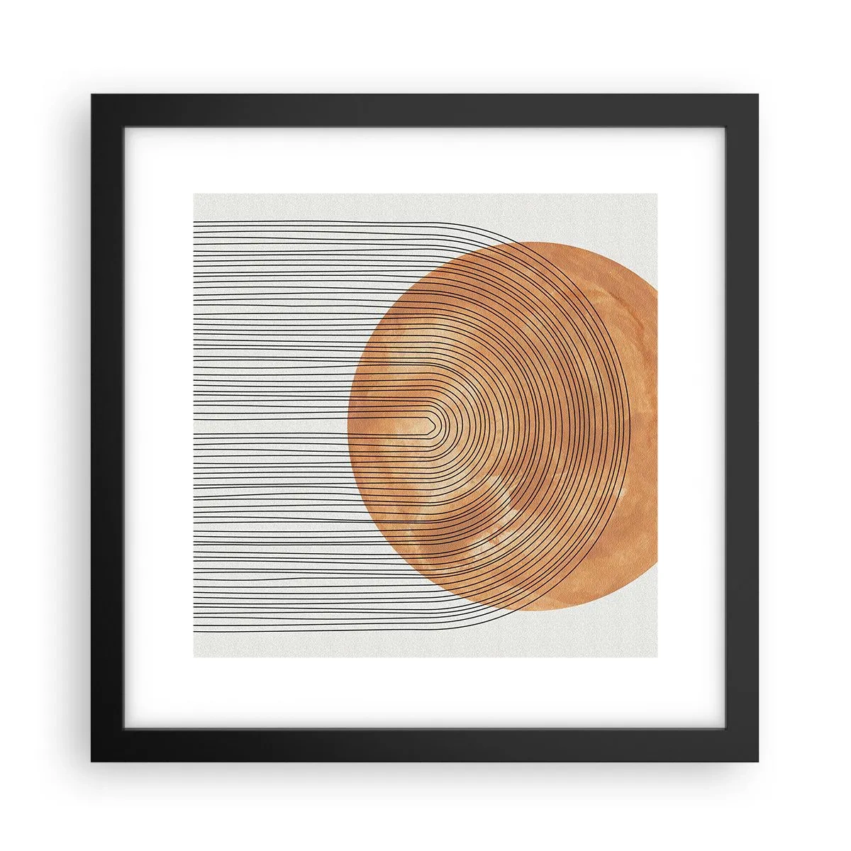 Poster in een zwarte lijst - Zonnige compositie - 30x30 cm