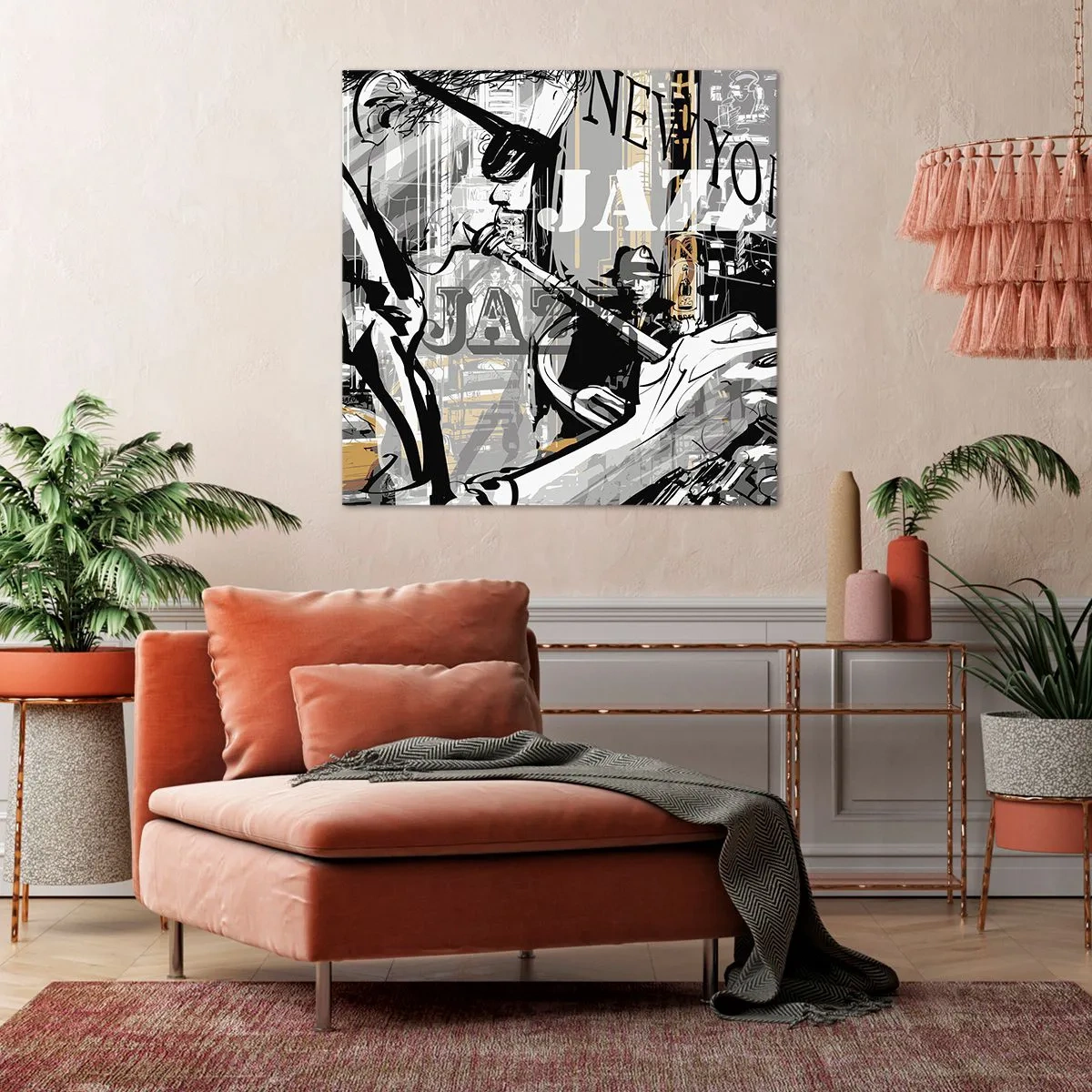 Schilderen op canvas - Op het ritme van New York - 70x70 cm