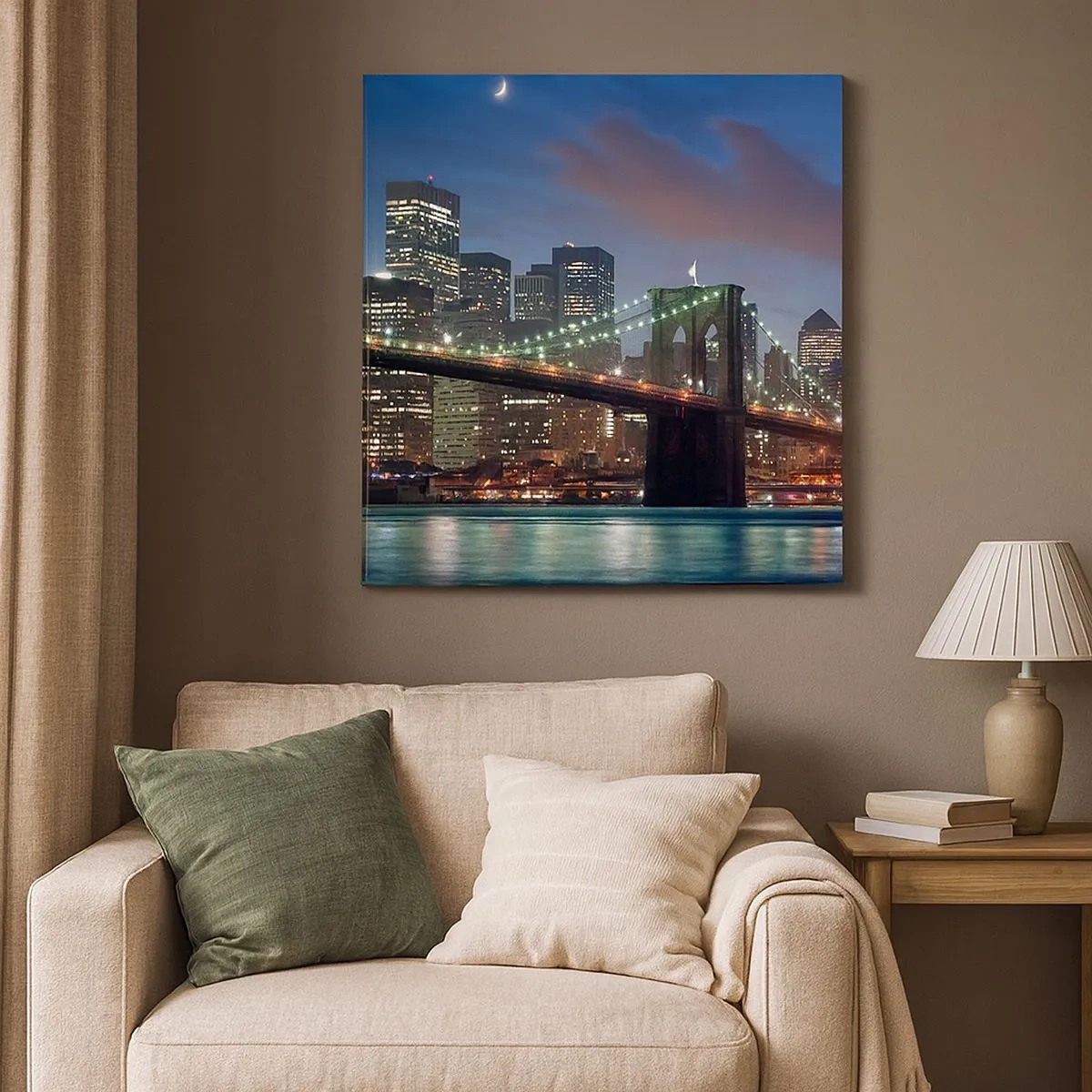 Schilderen op canvas - Gloeiende nacht - 30x30 cm