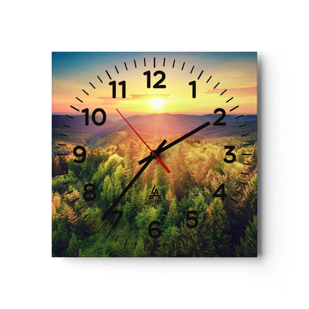 Wandklok - Klok - Hoekpunten en topjes - 40x40 cm