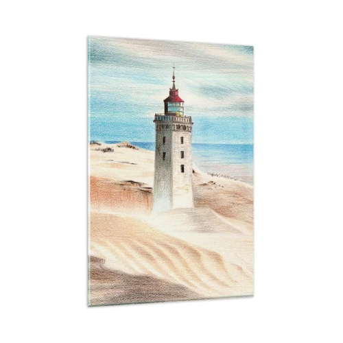 Schilderen op glas - Altijd staren naar de zee - 80x120 cm