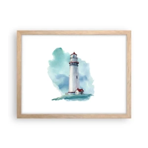 Een poster in een licht eiken lijst - Blue's zachtaardige zus - 40x30 cm