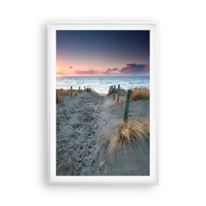 Poster in een witte lijst - Je liet een regenboog van licht stralend... - 61x91 cm