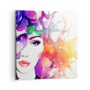 Schilderen op canvas - Met hoofd in de wolken - 50x50 cm