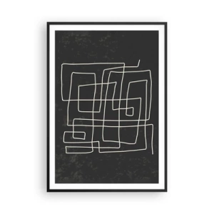 Poster in een zwarte lijst - Niet zo eenvoudig - 70x100 cm