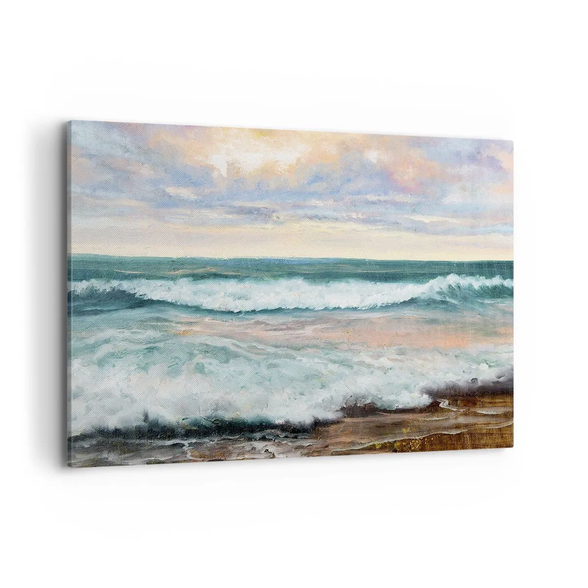 Schilderen op canvas - Hier maak je je ziel glad - 100x70 cm