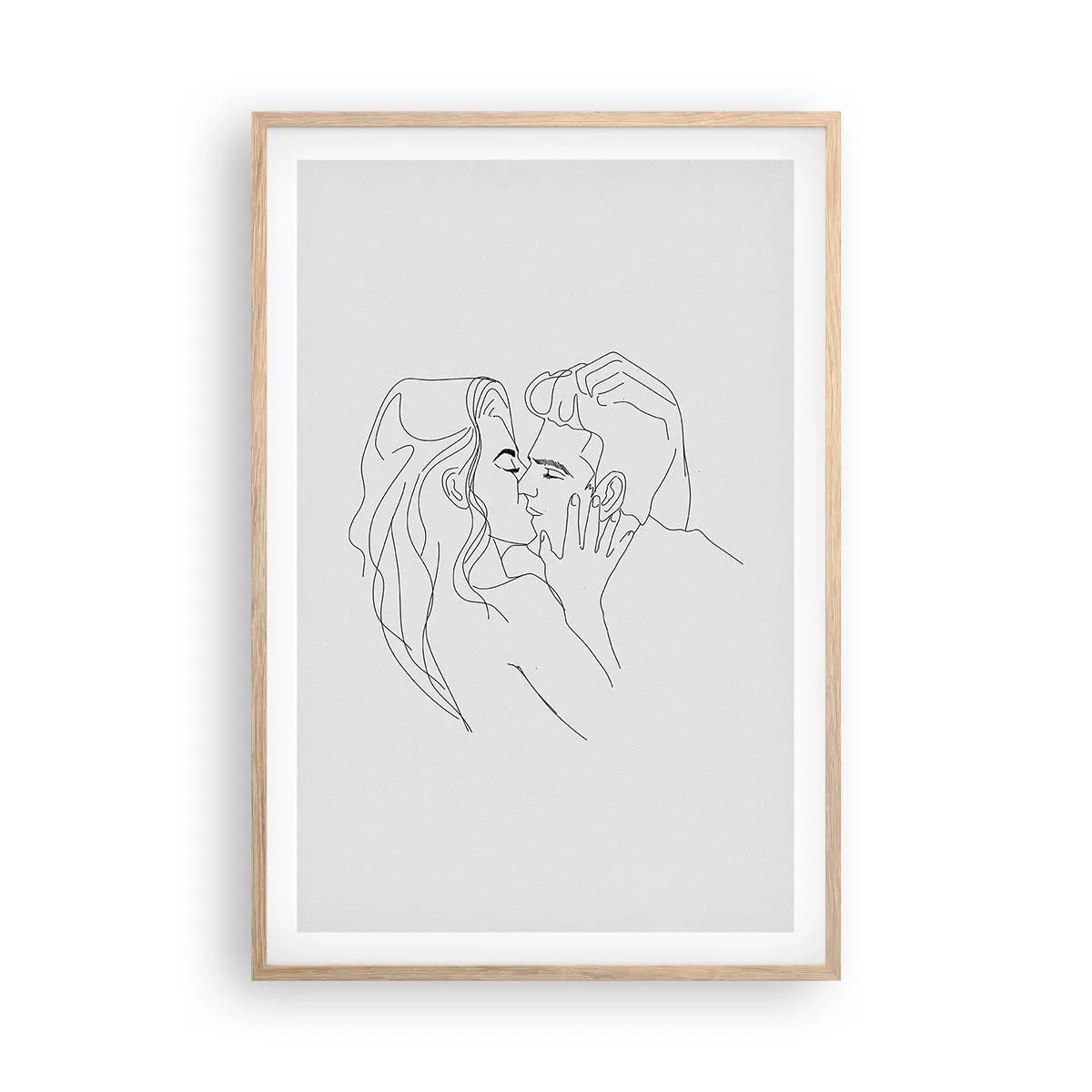 Een poster in een licht eiken lijst - Dezelfde regel - 61x91 cm