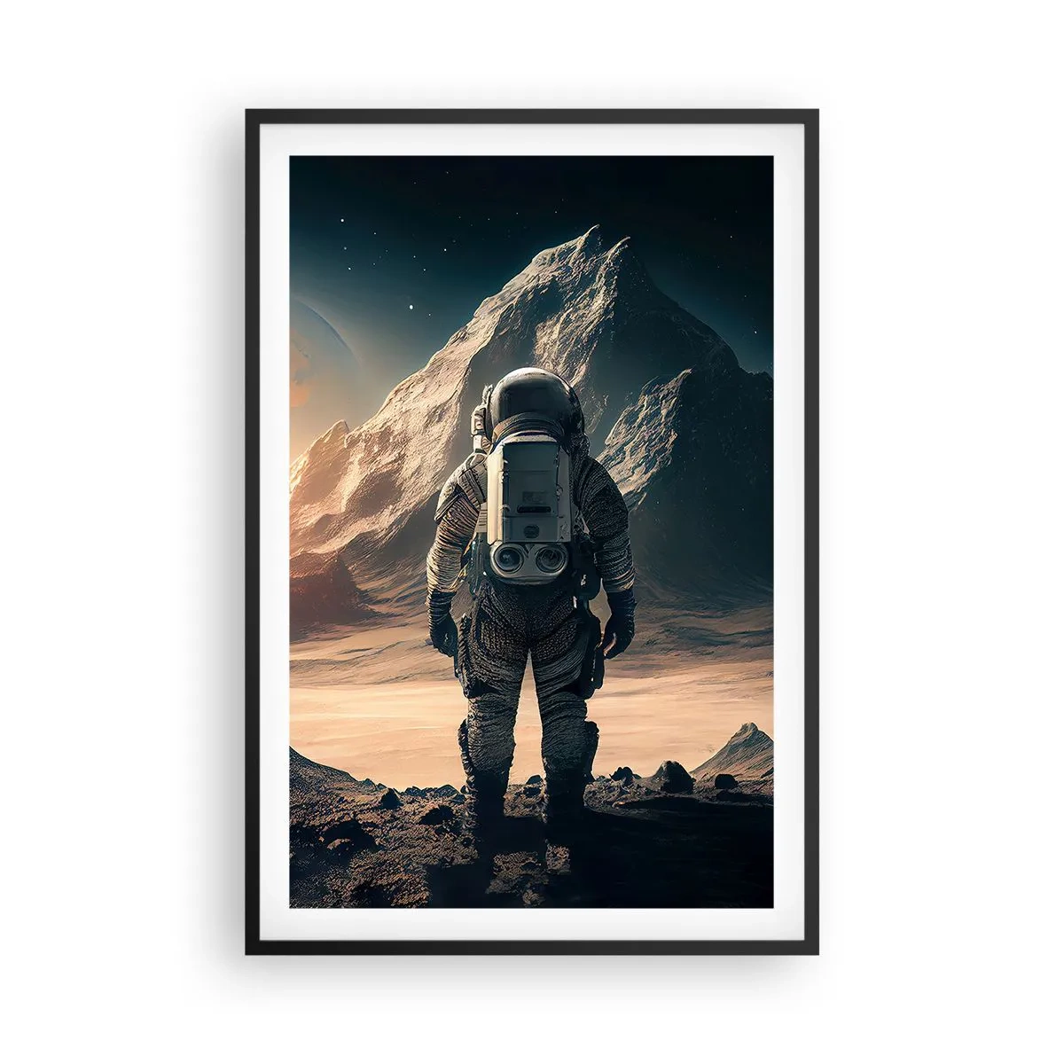Poster in een zwarte lijst - Nieuwe uitdaging - 61x91 cm