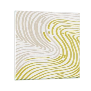 Schilderen op glas - Een compositie met een zachte buiging - 50x50 cm
