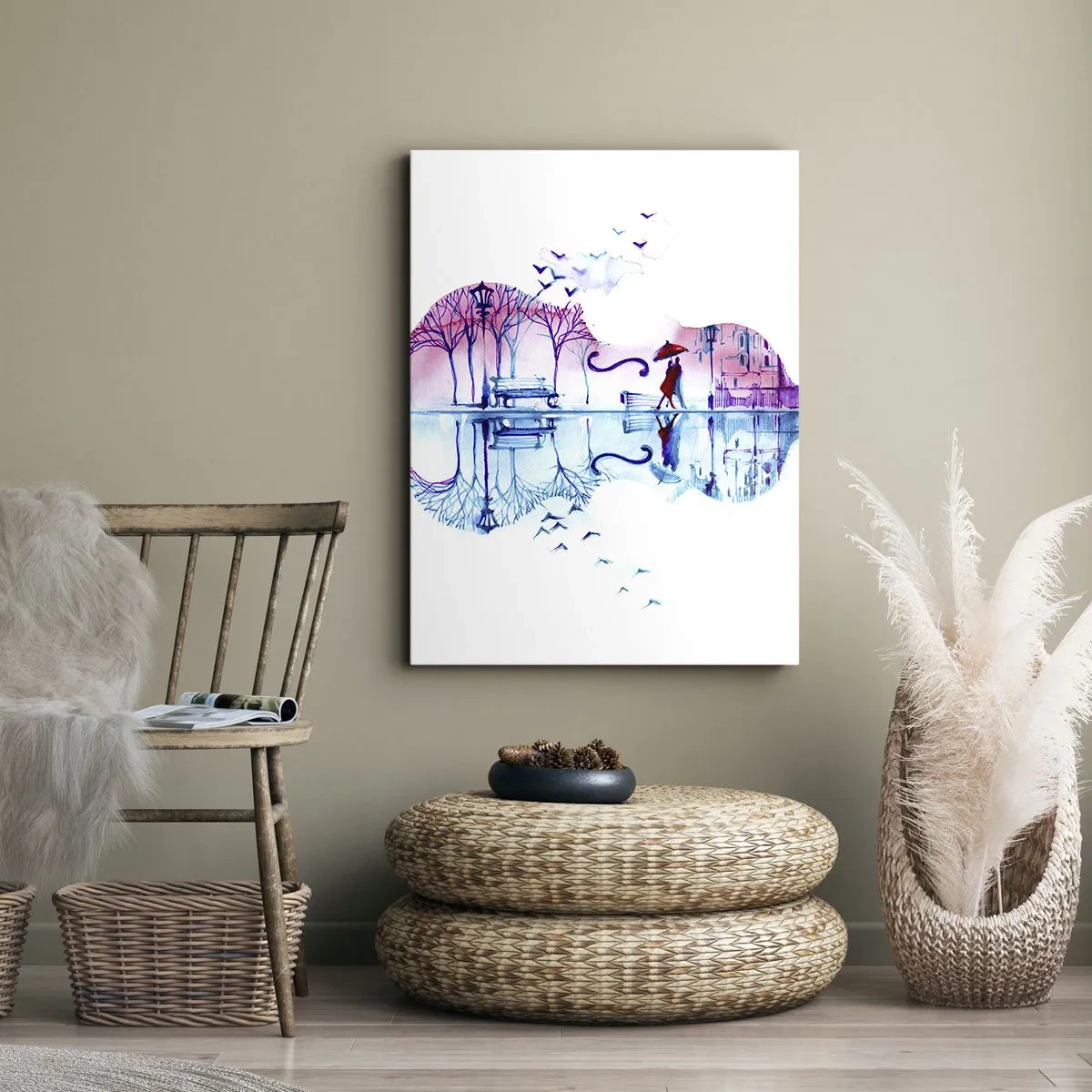 Schilderen op canvas - Ik zal je wat regencantussen brengen - 50x70 cm
