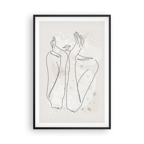 Poster in een zwarte lijst - Een dromerig moment - 61x91 cm