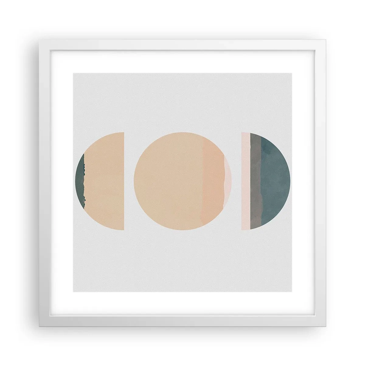 Poster in een witte lijst - Een Wiel achter een andere - 40x40 cm