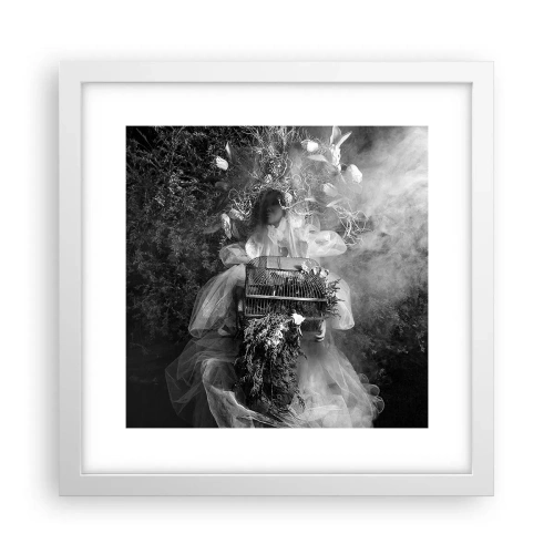 Poster in een witte lijst - Moeder zelf - Natuur - 30x30 cm