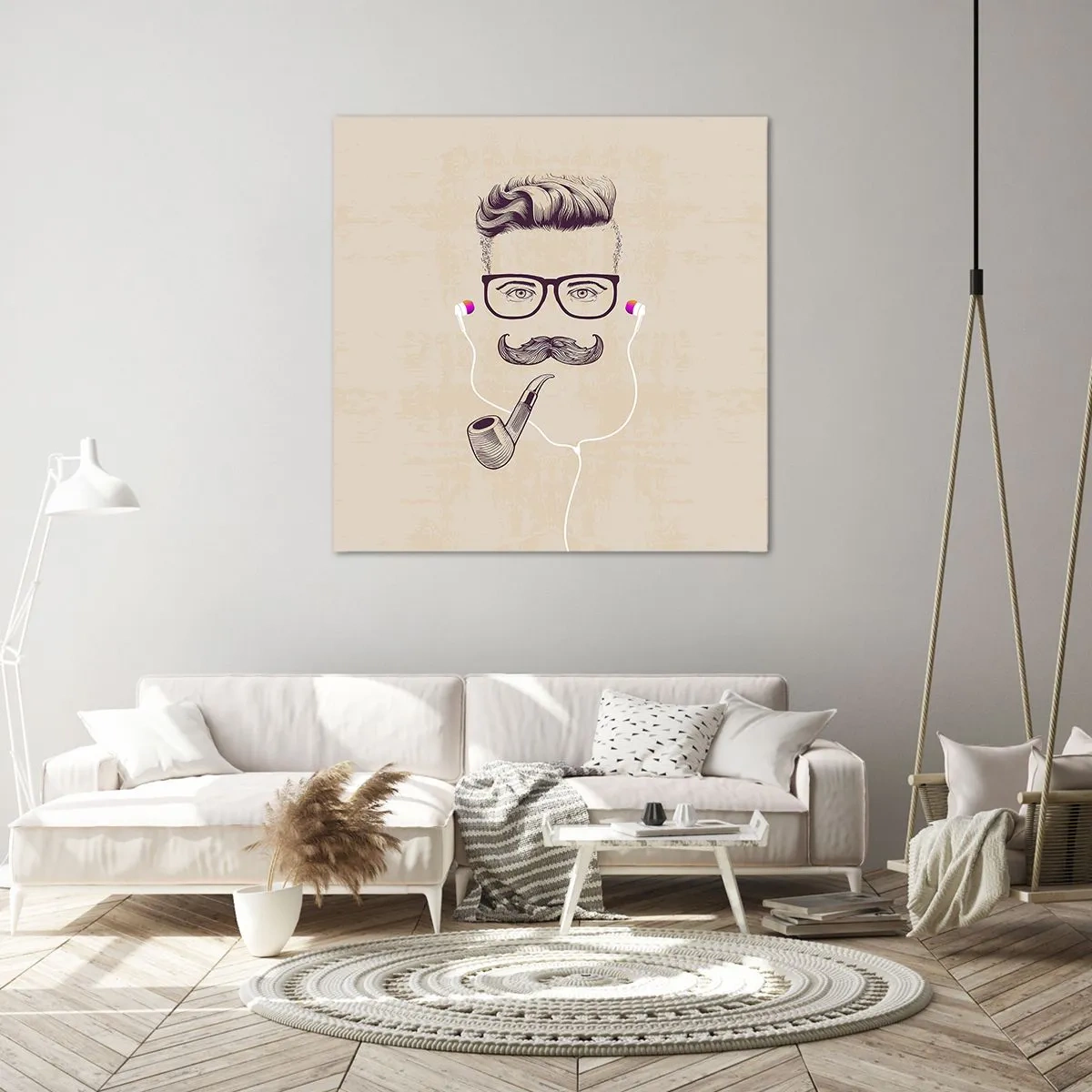 Schilderen op canvas - Een echte man? - 30x30 cm
