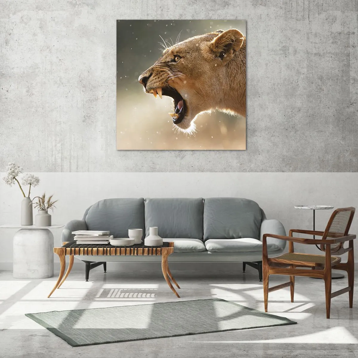 Schilderen op glas - Probeer niet te luisteren - 60x60 cm