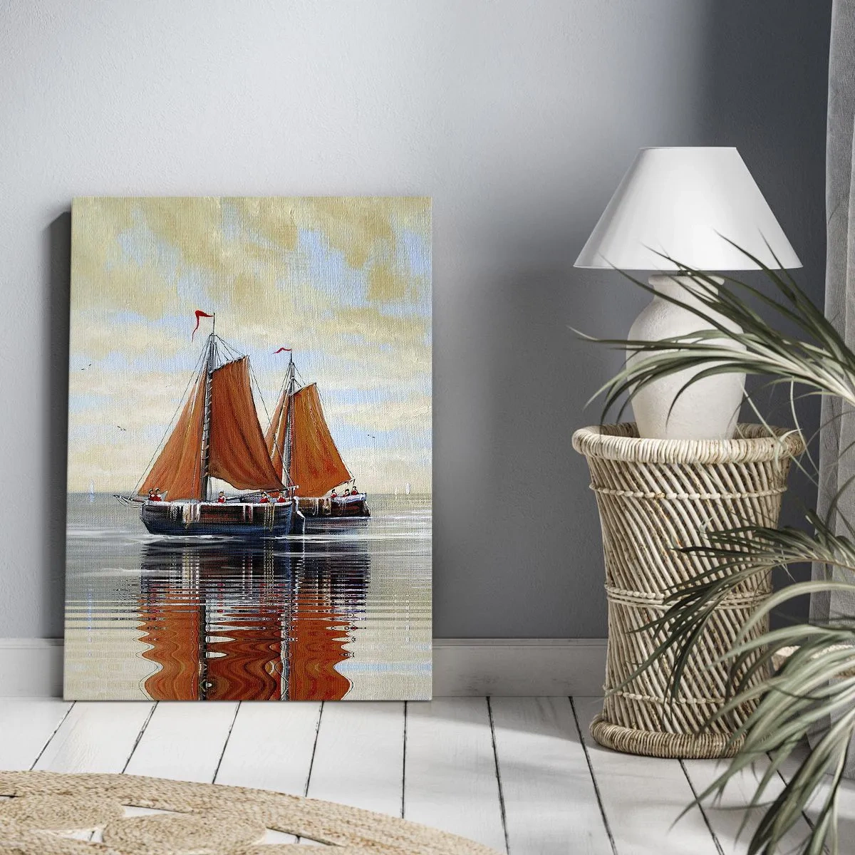 Schilderen op canvas - Hé, zeil, matroos... - 50x70 cm