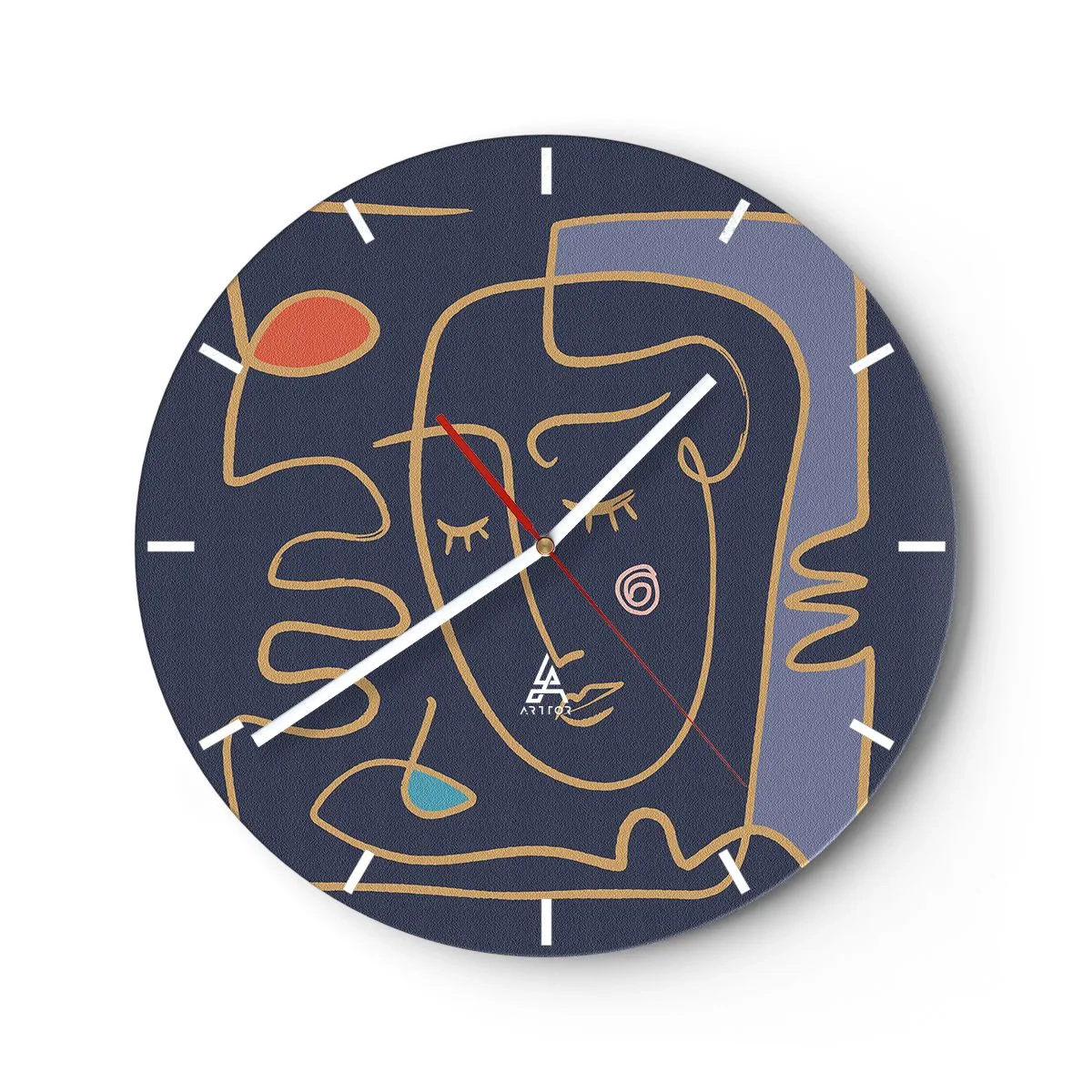 Wandklok - Klok - In nadenken - 40x40 cm