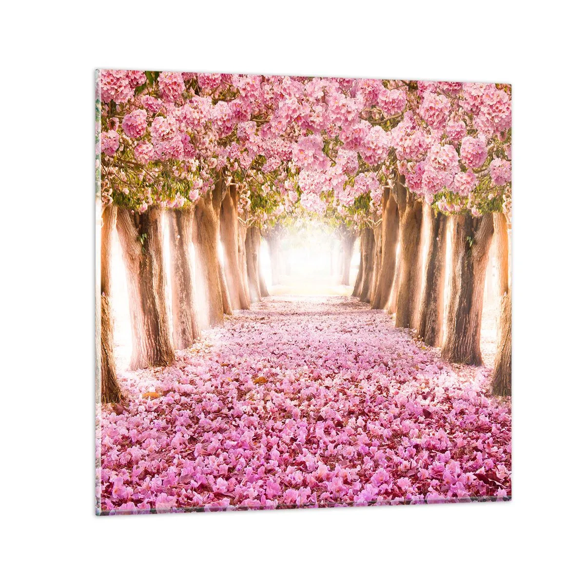 Schilderen op glas - De weg naar het paradijs - 50x50 cm