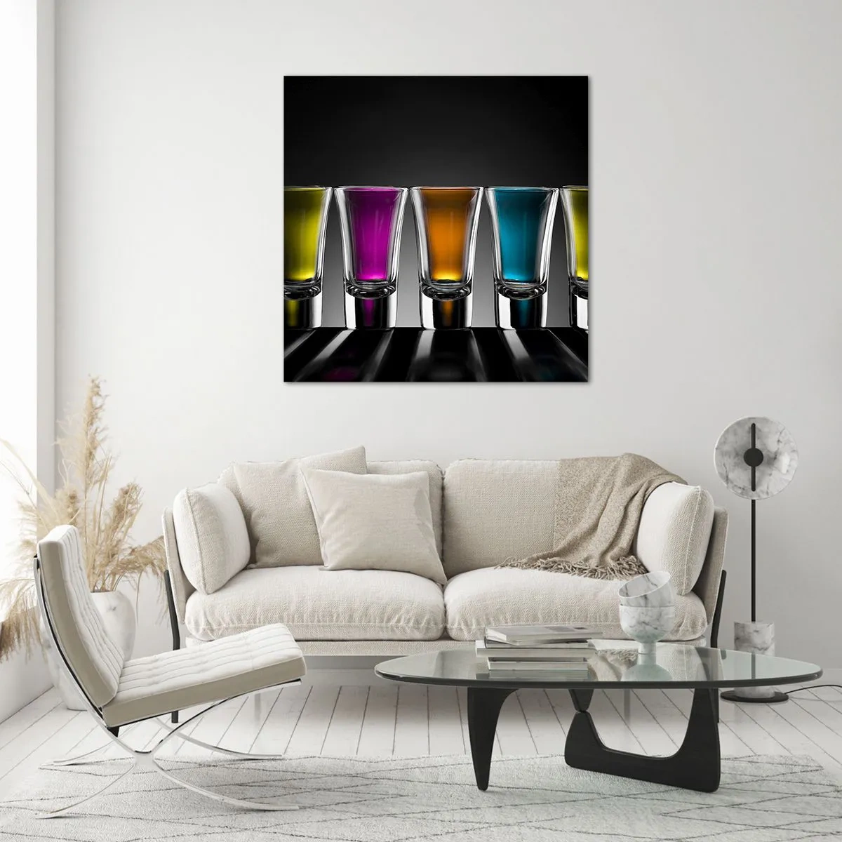 Schilderen op glas - Kleuren van vreugde - 50x50 cm