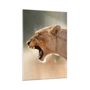 Schilderen op glas - Probeer niet te luisteren - 50x70 cm