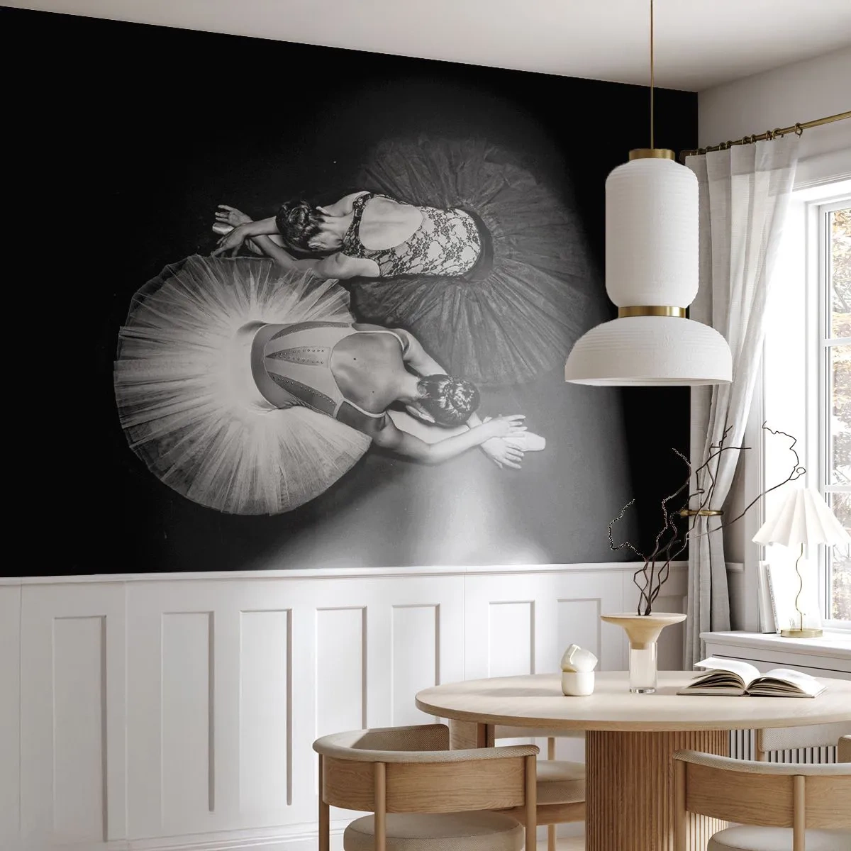 Fotobehang op maat Premium Canvas - Jin en Jang - perfecte balans - Ballerina, Ballet, Dans