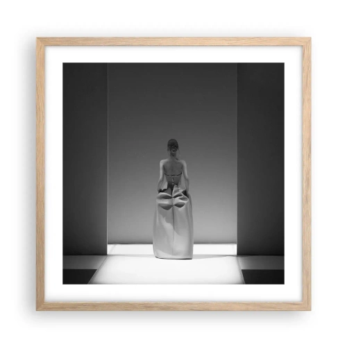 Een poster in een licht eiken lijst - Verfijnde eenvoud - 50x50 cm