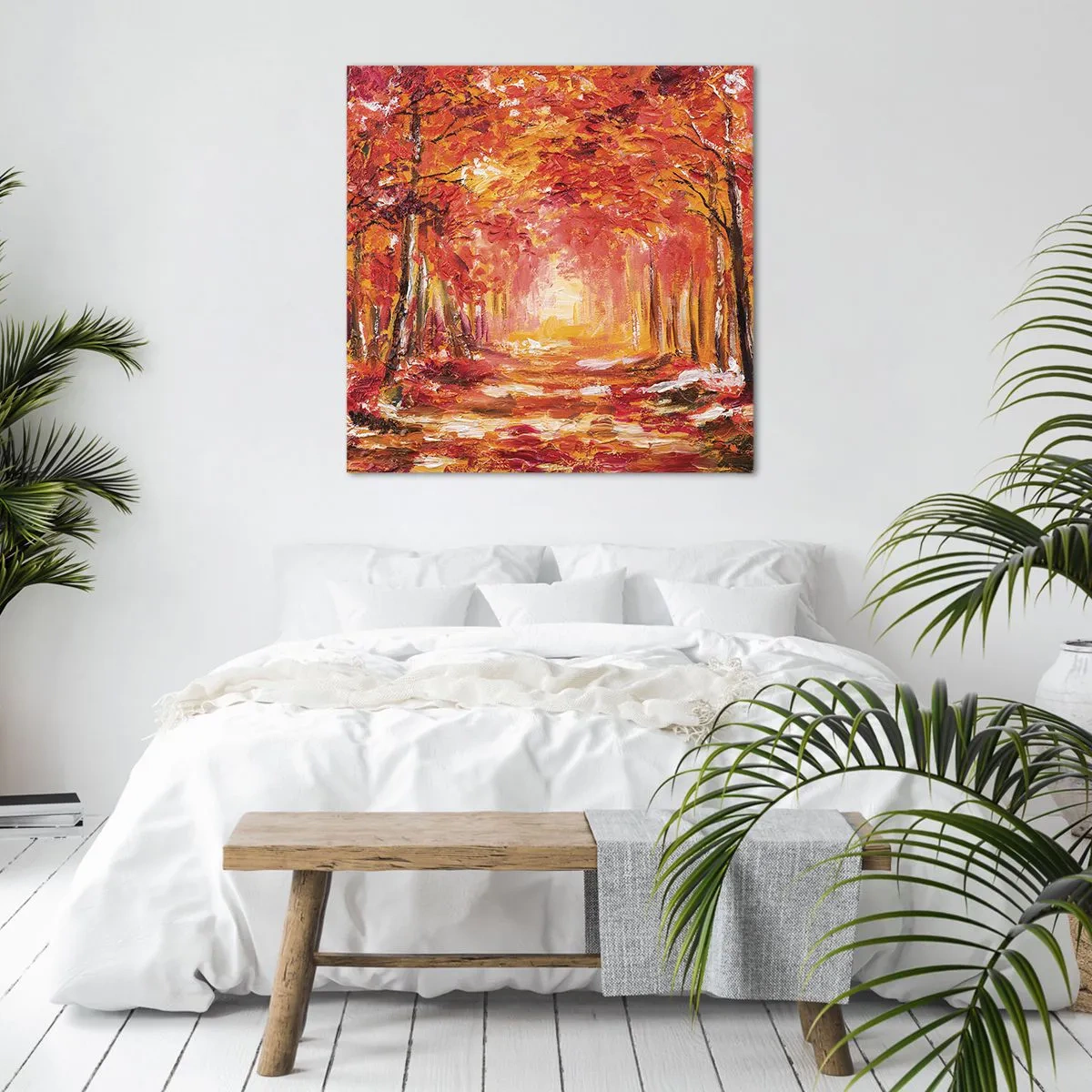 Schilderen op canvas - Koperen bos - 50x50 cm