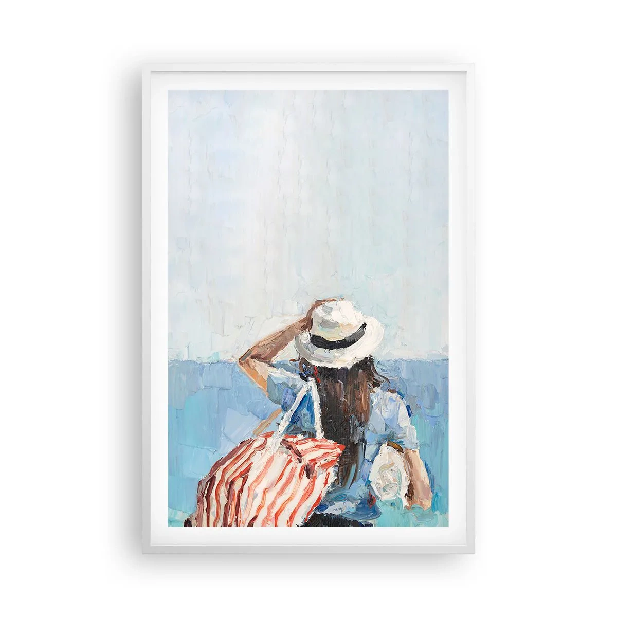 Poster in een witte lijst - Welkom bij je vakantie - 61x91 cm