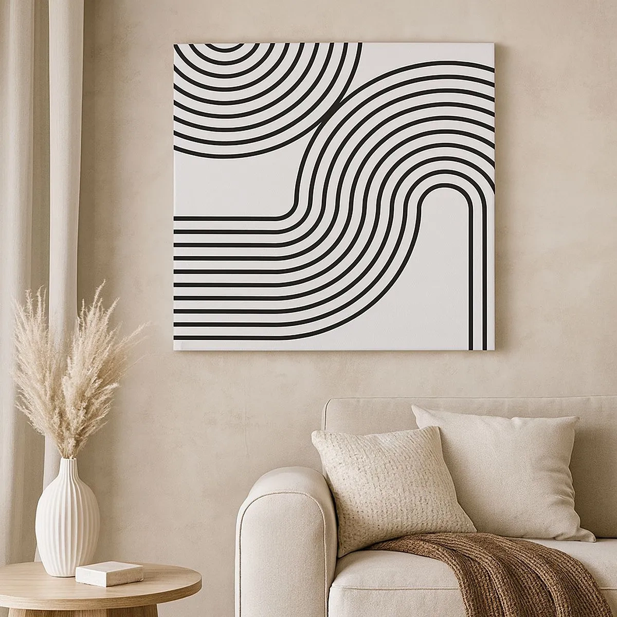 Schilderen op canvas - In de bocht - 30x30 cm