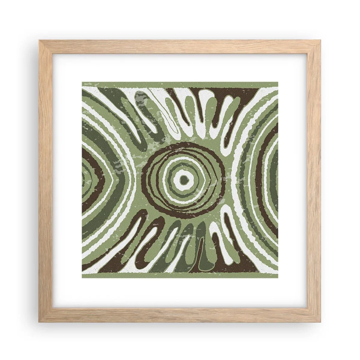 Een poster in een licht eiken lijst - Een explosie van emoties - 30x30 cm