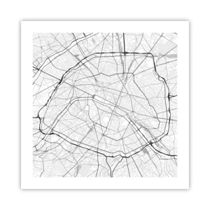 Poster - Parijs bloem - 50x50 cm