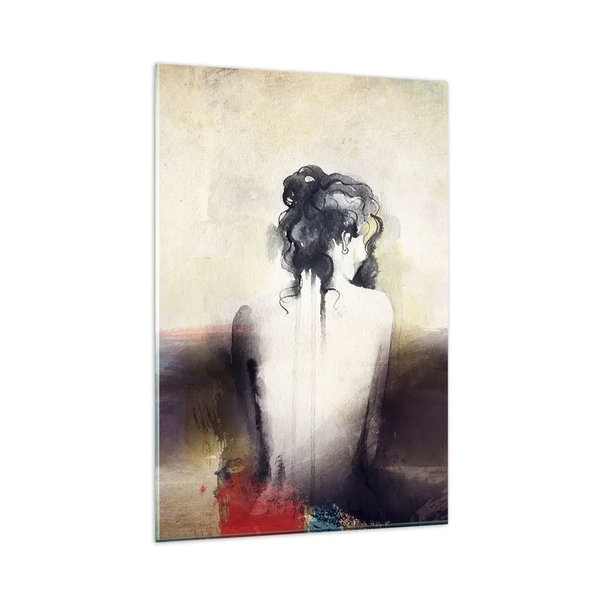 Schilderen op glas - Vloeiende lijnen, ovale vormen - 80x120 cm
