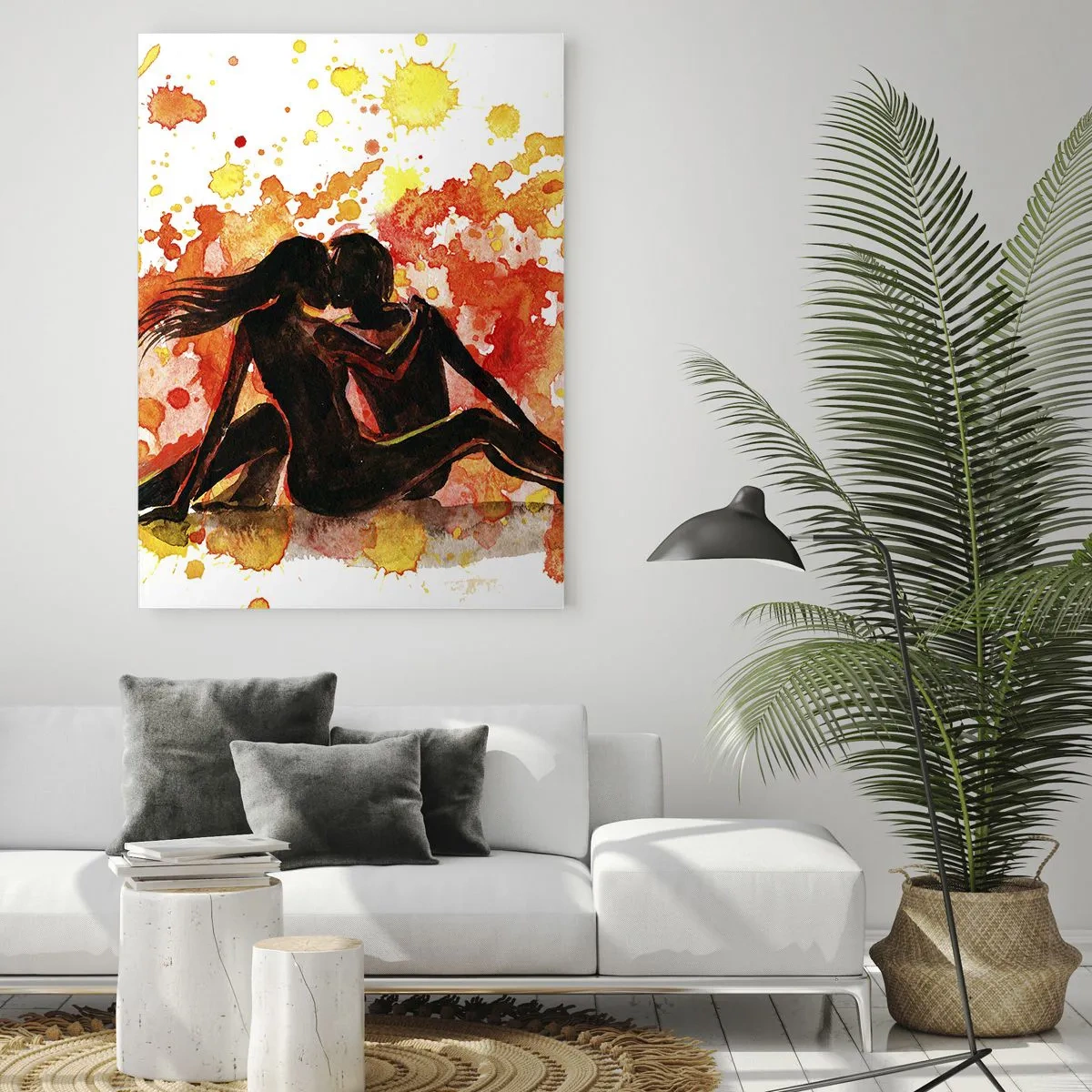 Schilderen op glas - En er was licht - 50x70 cm